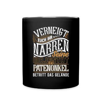 Patenonkel - Tasse einfarbig - Schwarz - Vorne