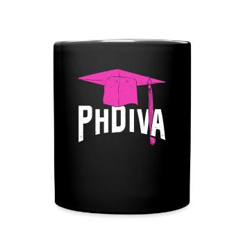 Lustiges Promotion Doktorin Doktortitel Geschenk - Tasse einfarbig - Schwarz - Vorne
