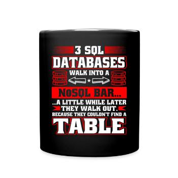 Database Administrator SQL Database Admin - Full Colour Mug - black - Front