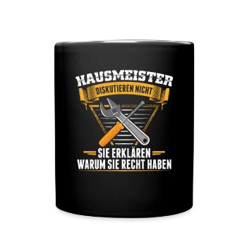 Hausmeister Hauswart | Facility Manager Geschenk - Tasse einfarbig - Schwarz - Vorne