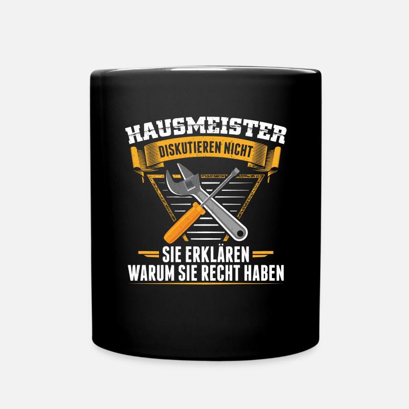 Hausmeister Hauswart | Facility Manager Geschenk - Tasse einfarbig - Schwarz