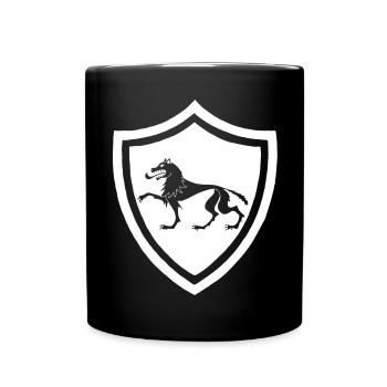 Symbole du loup blanc médiéval - Mug uni - noir - Devant