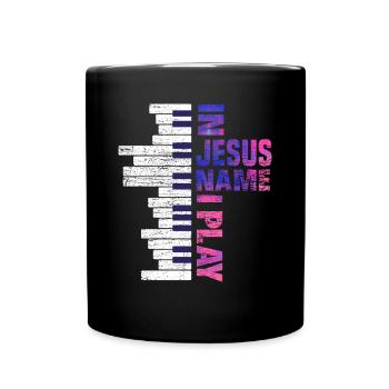 Klavier Jesus Christen Glaube - Tasse einfarbig - Schwarz - Vorne