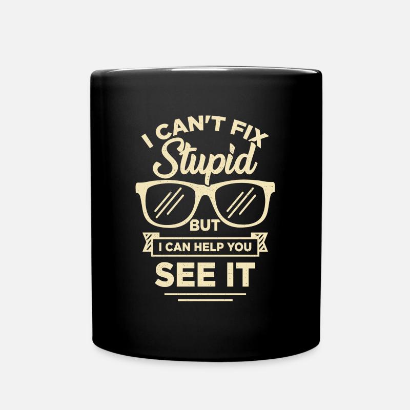 Lustiges Optiker Augenarzt Augenoptiker Geschenk - Tasse einfarbig - Schwarz