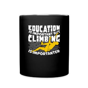 Klettern Sportklettern Kletterer Geschenk - Tasse einfarbig - Schwarz - Vorne