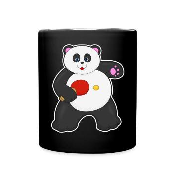 Panda Tischtennis Tischtennisschläger - Tasse einfarbig - Schwarz - Vorne