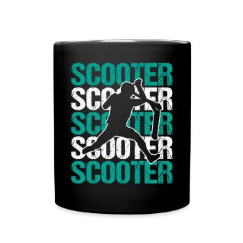 Scooter Kick-Scooter Stunt Scooter E-Scootering - Full Colour Mug - black - Front