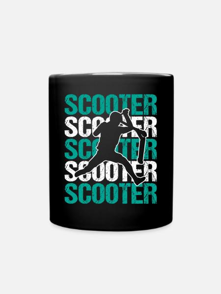 Scooter Kick-Scooter Stunt Scooter E-Scootering - Full Colour Mug - black