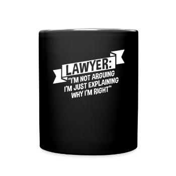 Anwalt Jurist - Tasse einfarbig - Schwarz - Vorne