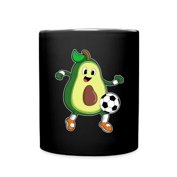 Avocado Soccer Player Soccer - Full Colour Mug - black - Front