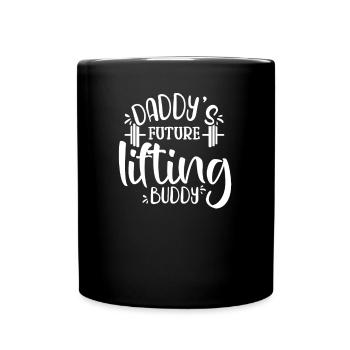 Daddy’s Future Lifting Buddy Funny Weightlift Papa - Mug uni - noir - Devant