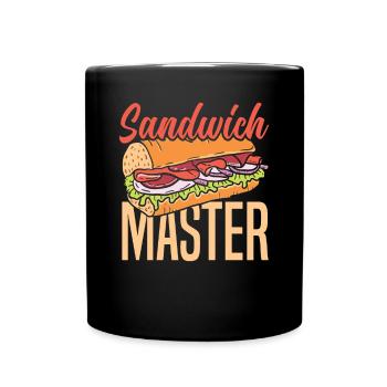 Pain grillé Sandwich Maître Sandwich Drôle - Mug uni - noir - Devant
