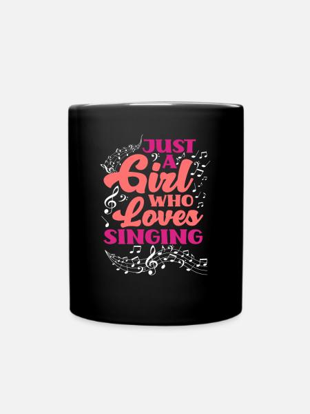 Musik Noten Singen Lustiges Singen - Tasse einfarbig - Schwarz