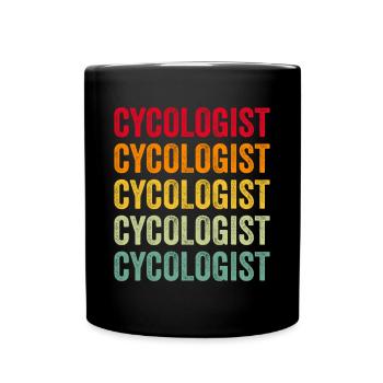 Cycologist Cycling Biking Retro - Tasse einfarbig - Schwarz - Vorne