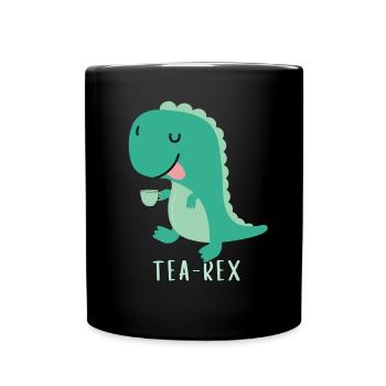 Trex Thé-Rex Dino dinosaures Thé Tyrannosaure - Mug uni - noir - Devant