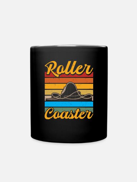 Scooter Coaster, Roller Coaster, Amusement Park, Joy - Full Colour Mug - black