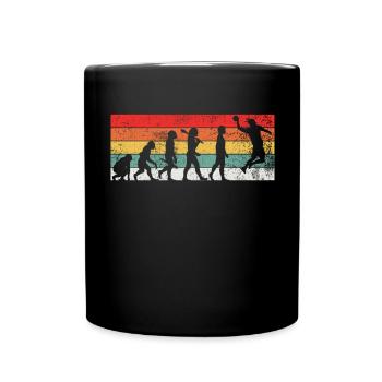 Handballer Handball Evolution - Tasse einfarbig - Schwarz - Vorne