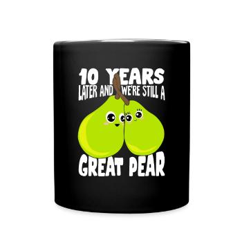 Married couple 10 years Married Gift - Full Colour Mug - black - Front