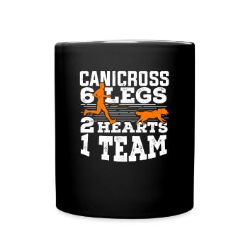 Canicross Canicrosser Geschenk - Tasse einfarbig - Schwarz - Vorne