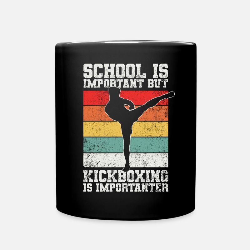 Kickboxen Kickboxer - Tasse einfarbig - Schwarz