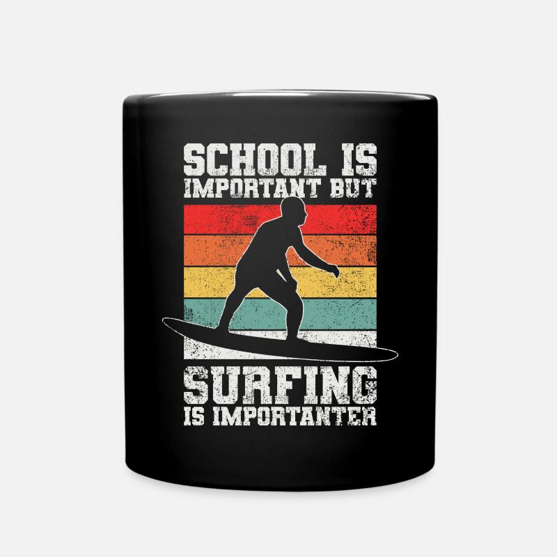 Surfen Surfer - Tasse einfarbig - Schwarz