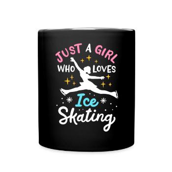 Eislaufen Eisläufer - Tasse einfarbig - Schwarz - Vorne