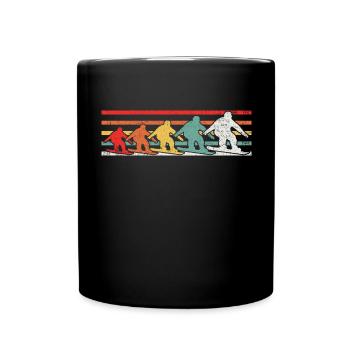Snowboarder Snowboard - Tasse einfarbig - Schwarz - Vorne