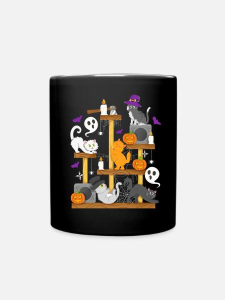 Halloween Katzen Halloween-Kostüm - Tasse einfarbig - Schwarz