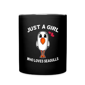 Seagull Dear Girls - Full Colour Mug - black - Front