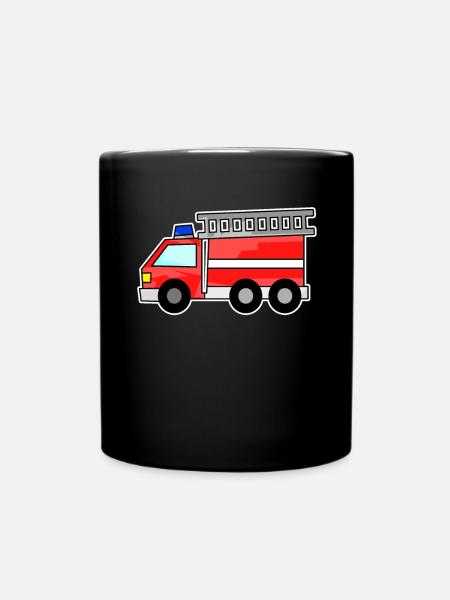 Feuerwehr - Tasse einfarbig - Schwarz