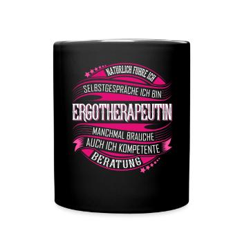 Ergotherapeutin - Tasse einfarbig - Schwarz - Vorne