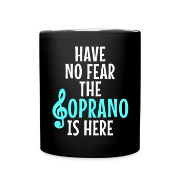 Sopran Chor Gesang - Tasse einfarbig - Schwarz - Vorne