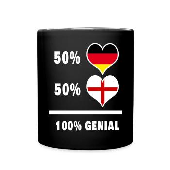 Germany and England 100% Ingenious / Gift - Full Colour Mug - black - Front