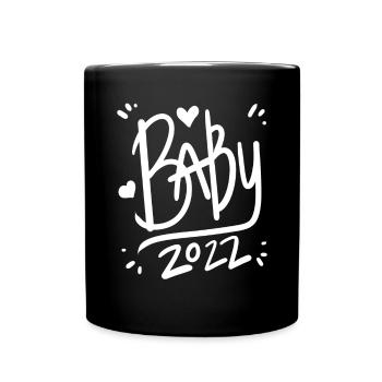 Baby 2022 - Neugeborenes 2022 Baby Geschenk - Tasse einfarbig - Schwarz - Vorne