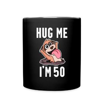 50 ans - 50 ans - Câlin - Mug uni - noir - Devant
