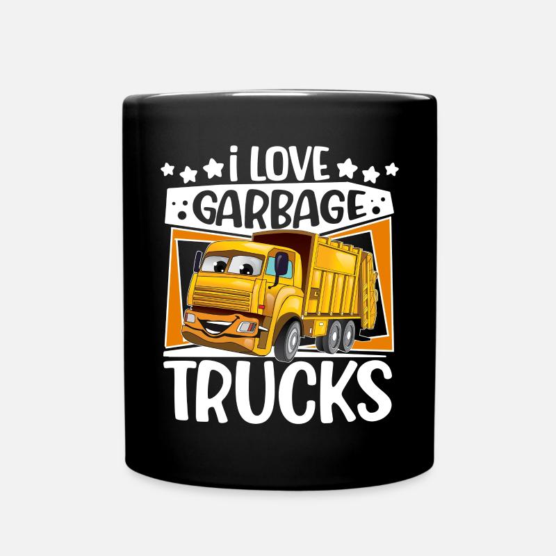 Camions-poubelles De ramassage des ordures - Mug uni - noir