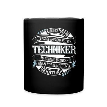 Techniker - Tasse einfarbig - Schwarz - Vorne