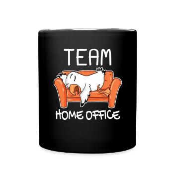 Team Home Office Seagull Relax Lazy funny - Full Colour Mug - black - Front