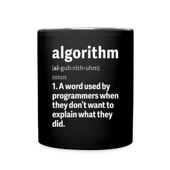 Programmer Problem-Solving Engineering Algorithms - Full Colour Mug - black - Front