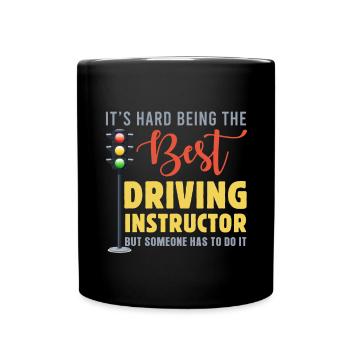 Driving licence Vehicles Driving instructor Profession - Full Colour Mug - black - Front