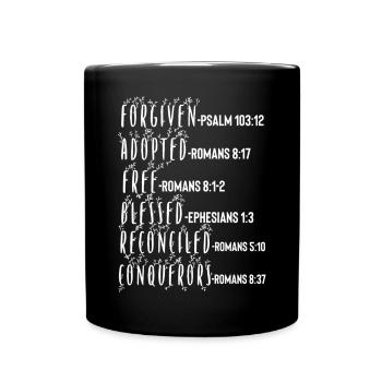 Holy Spirit Bible Verse - Full Colour Mug - black - Front