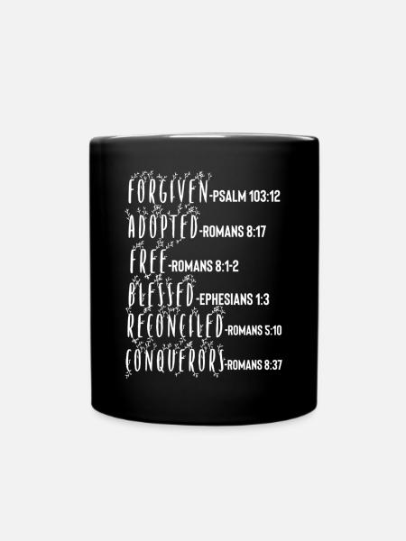 Holy Spirit Bible Verse - Full Colour Mug - black