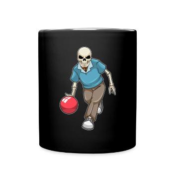 Skeleton Bowling Bowling Ball - Full Colour Mug - black - Front