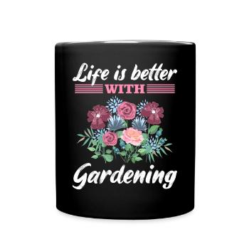 Gartenarbeit Spruch Garten Gärtner Geschenk - Tasse einfarbig - Schwarz - Vorne