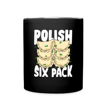 Funny Pierogi Pirogues Polish Cuisine Gift - Full Colour Mug - black - Front