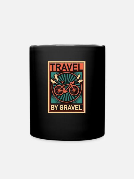 Travel by Gravel, Hors-Route Cycling Gravel Biking - Mug uni - noir