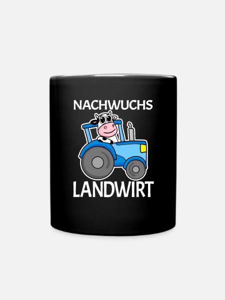 Nachwuchs Landwirt Traktor Geschenk - Tasse einfarbig - Schwarz