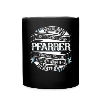 Pfarrer - Tasse einfarbig - Schwarz - Vorne