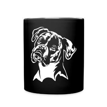 Boxer Kopf "Black Edition" - Tasse einfarbig - Schwarz - Vorne