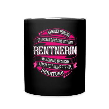 Rentnerin - Tasse einfarbig - Schwarz - Vorne